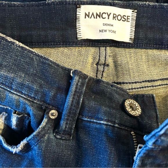 Nancy Rose Emma Mini Flare Cropped Jeans Size 28 Denim - Picture 6 of 7